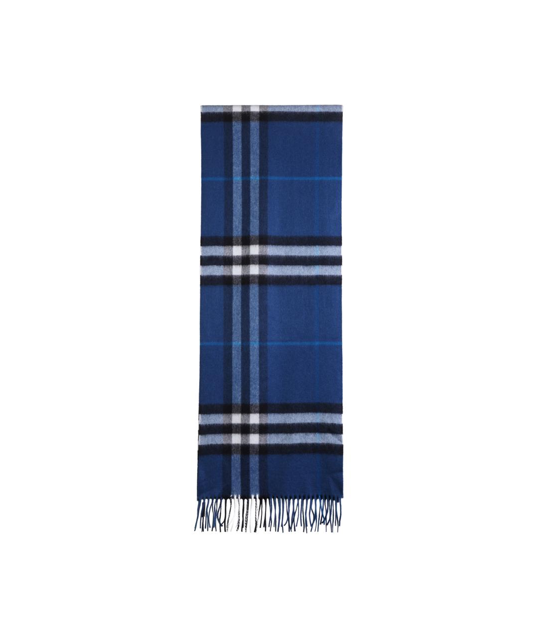 BURBERRY Синий кашемировый шарф, фото 2