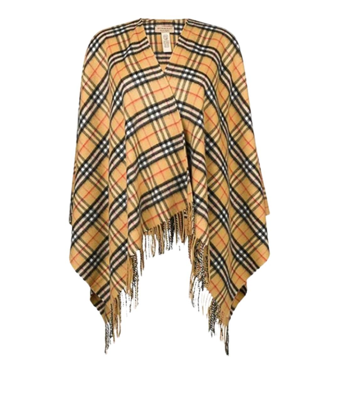 BURBERRY Бежевый шерстяной платок, фото 1