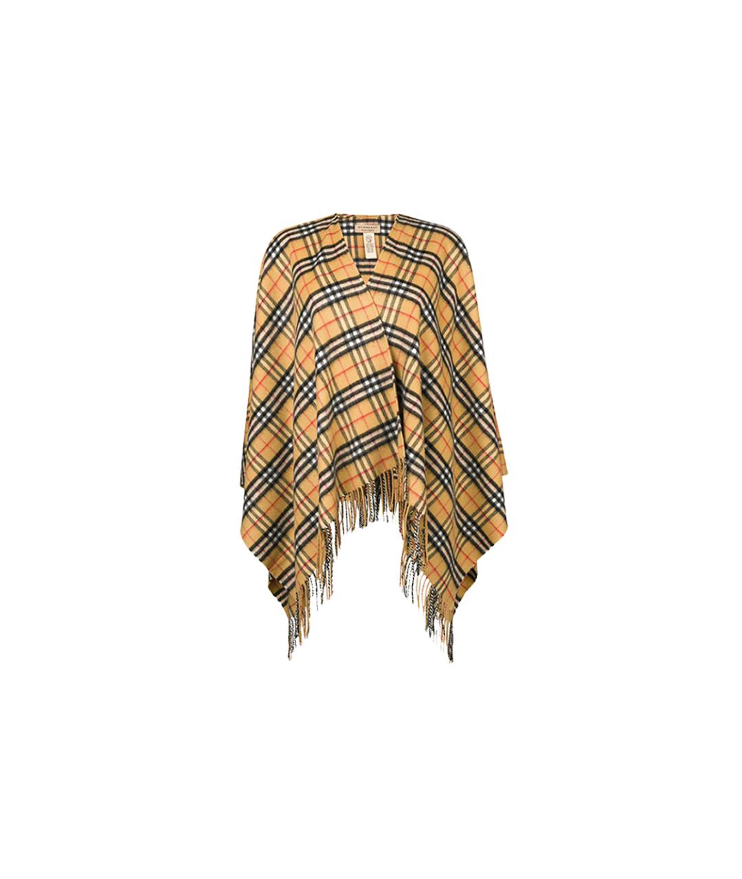 BURBERRY Бежевый шерстяной платок, фото 5