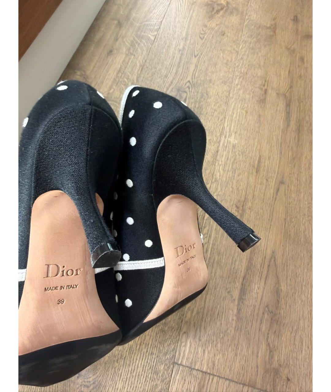 CHRISTIAN DIOR Черные текстильные туфли, фото 4