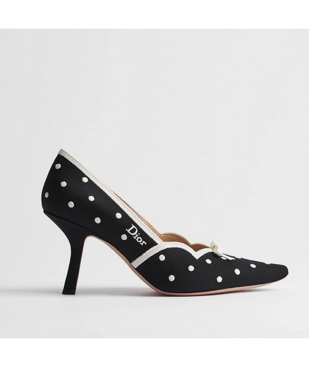 CHRISTIAN DIOR Черные текстильные туфли, фото 9