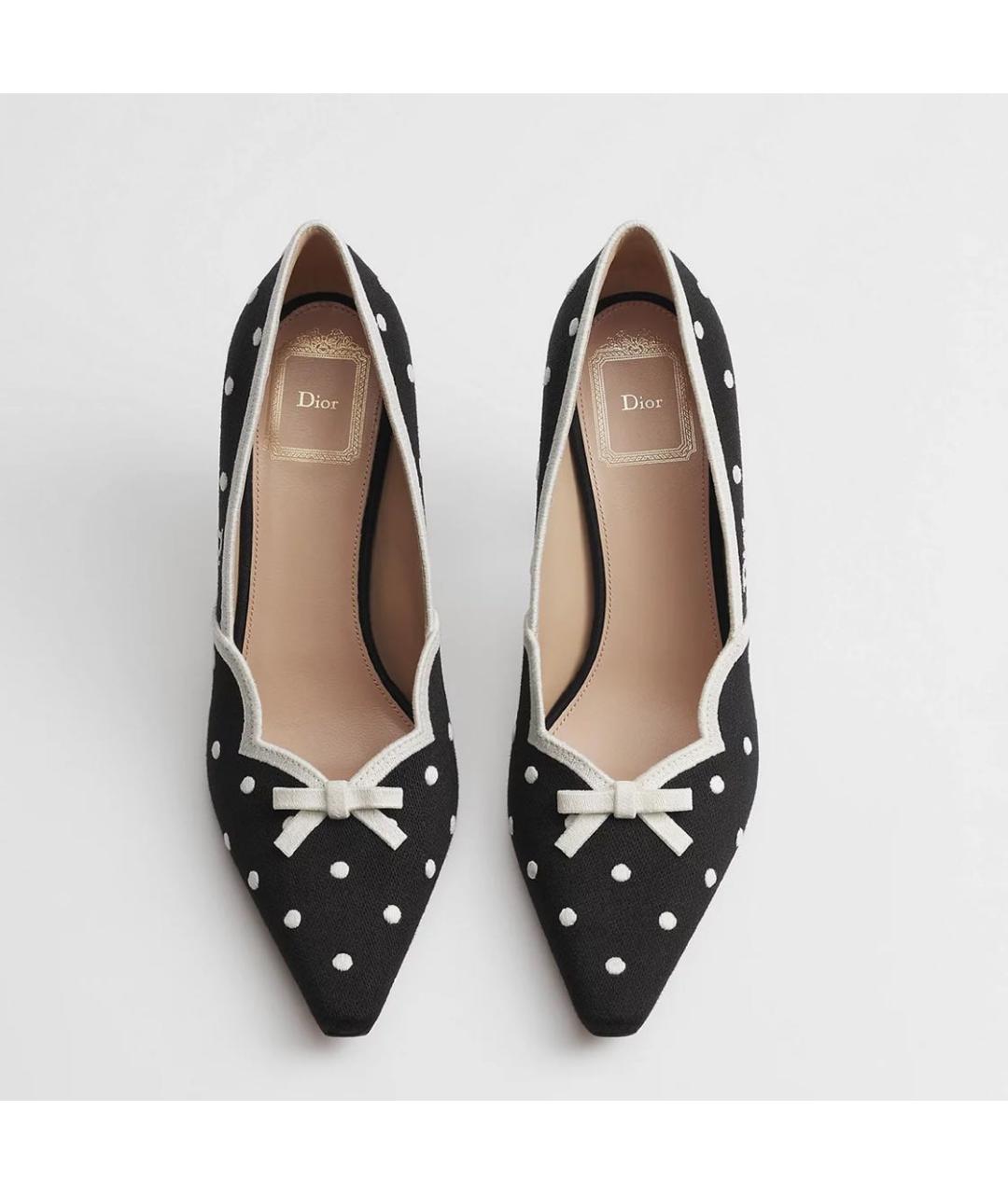 CHRISTIAN DIOR Черные текстильные туфли, фото 8