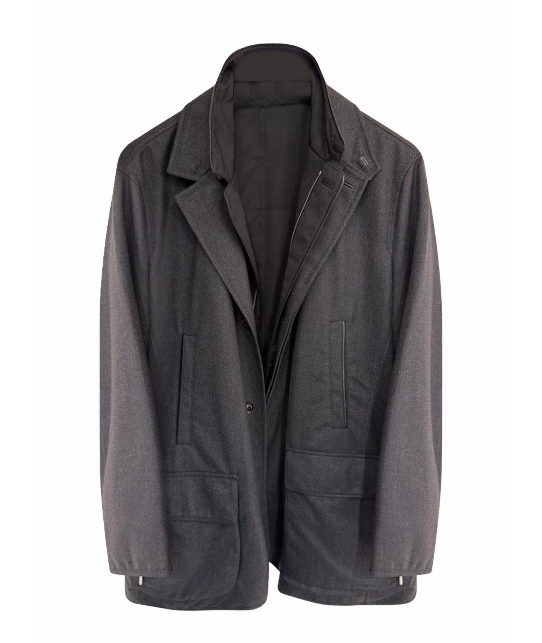 ERMENEGILDO ZEGNA XXX Антрацитовая шерстяная куртка, фото 1