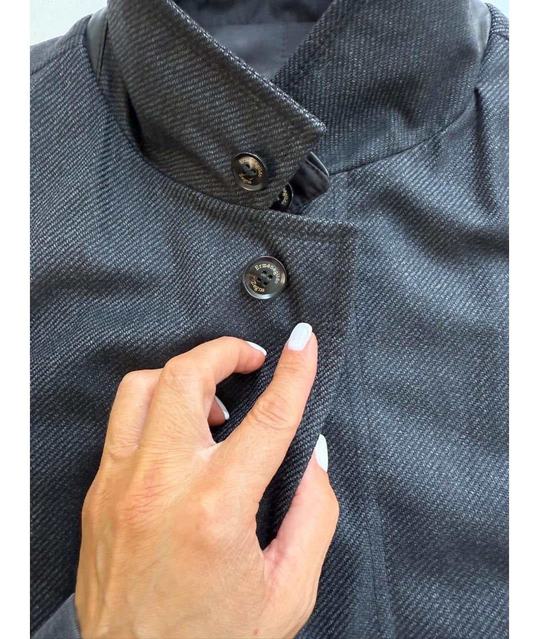 ERMENEGILDO ZEGNA XXX Антрацитовая шерстяная куртка, фото 7