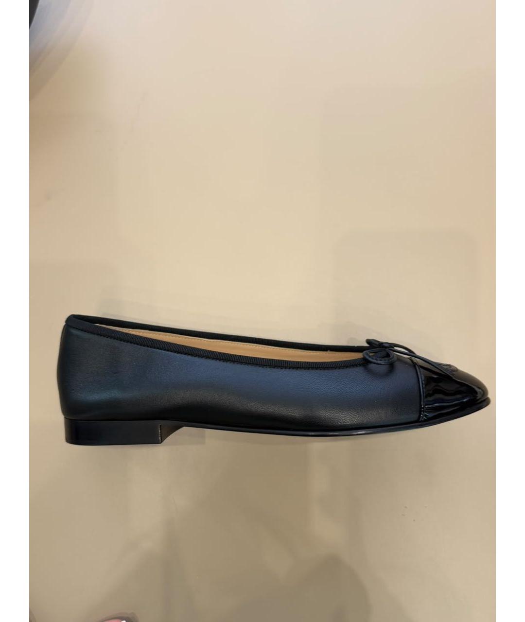 CHANEL Черные кожаные балетки, фото 6