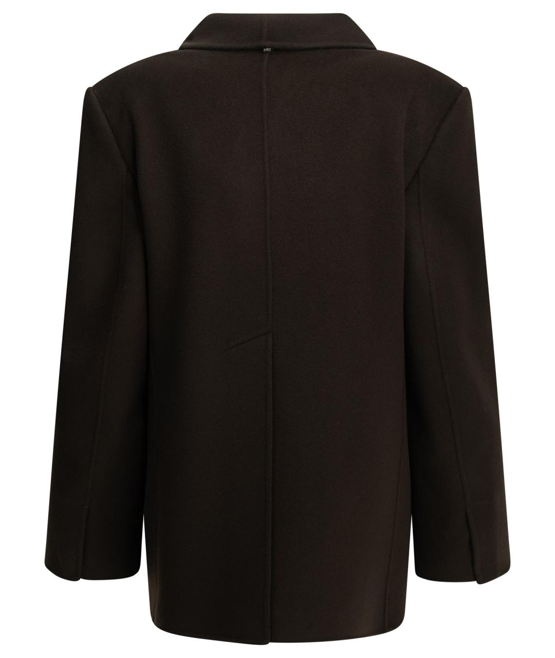 SPORTMAX Коричневое шерстяное пальто, фото 2