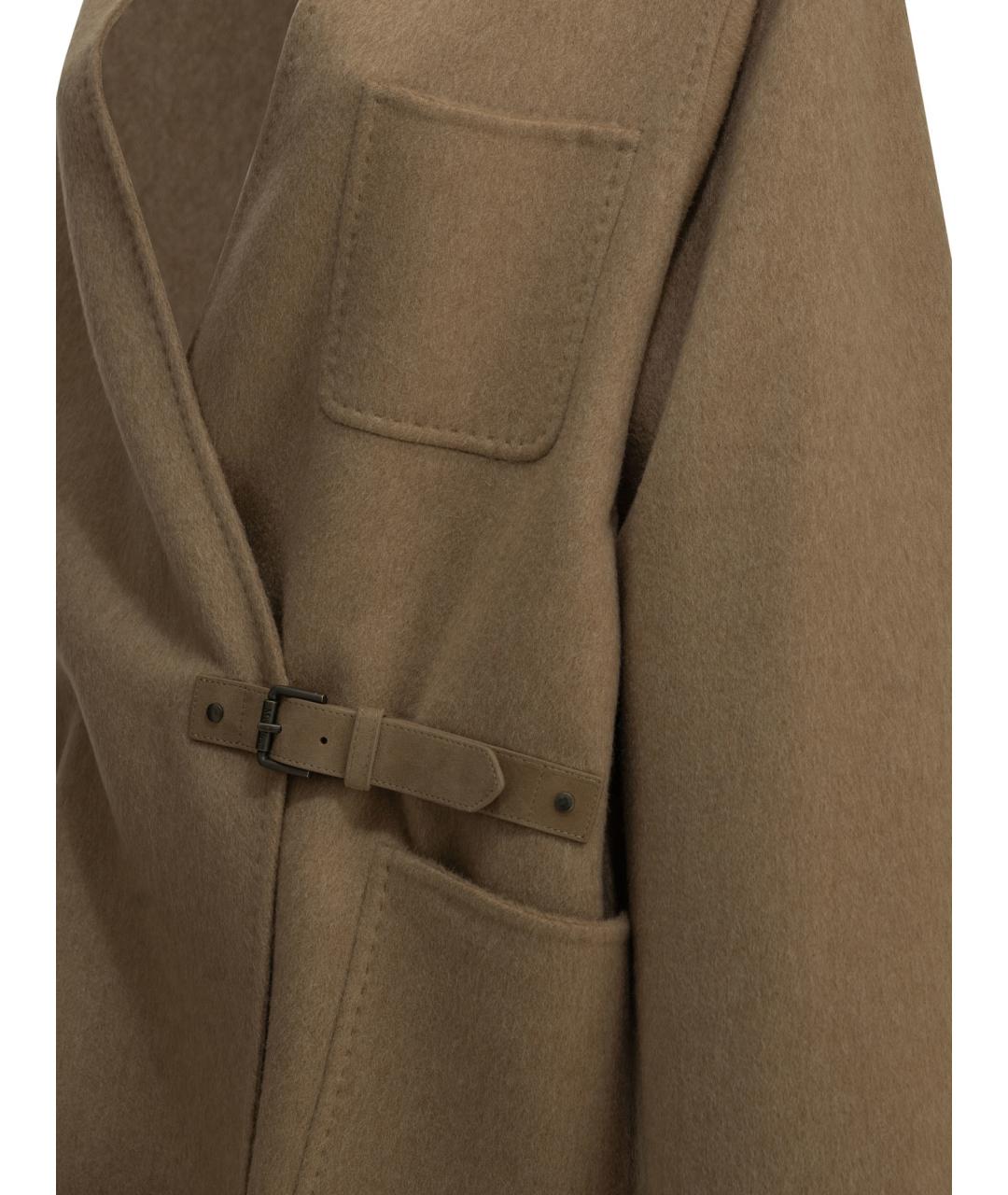 MAX MARA Бежевое шерстяное пальто, фото 4
