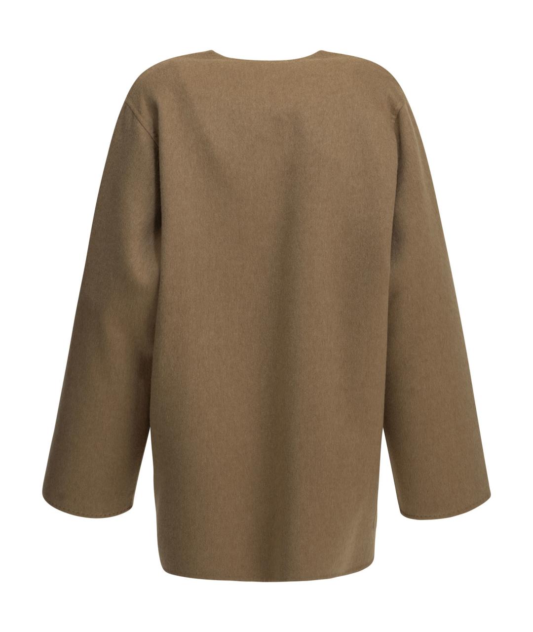 MAX MARA Бежевое шерстяное пальто, фото 2