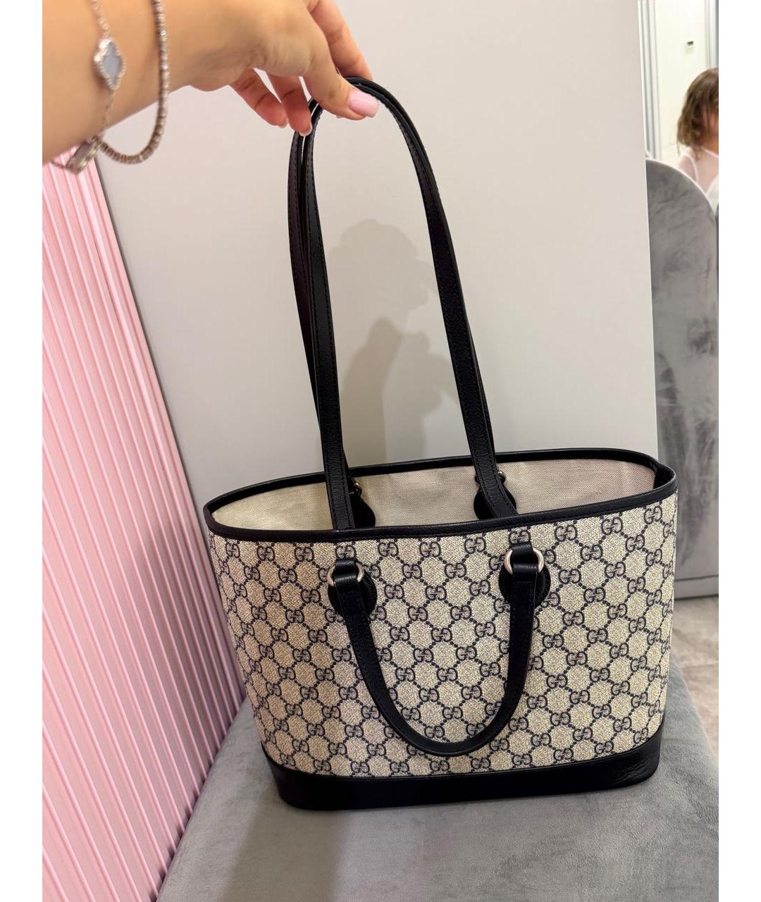 GUCCI Бежевая сумка тоут, фото 6