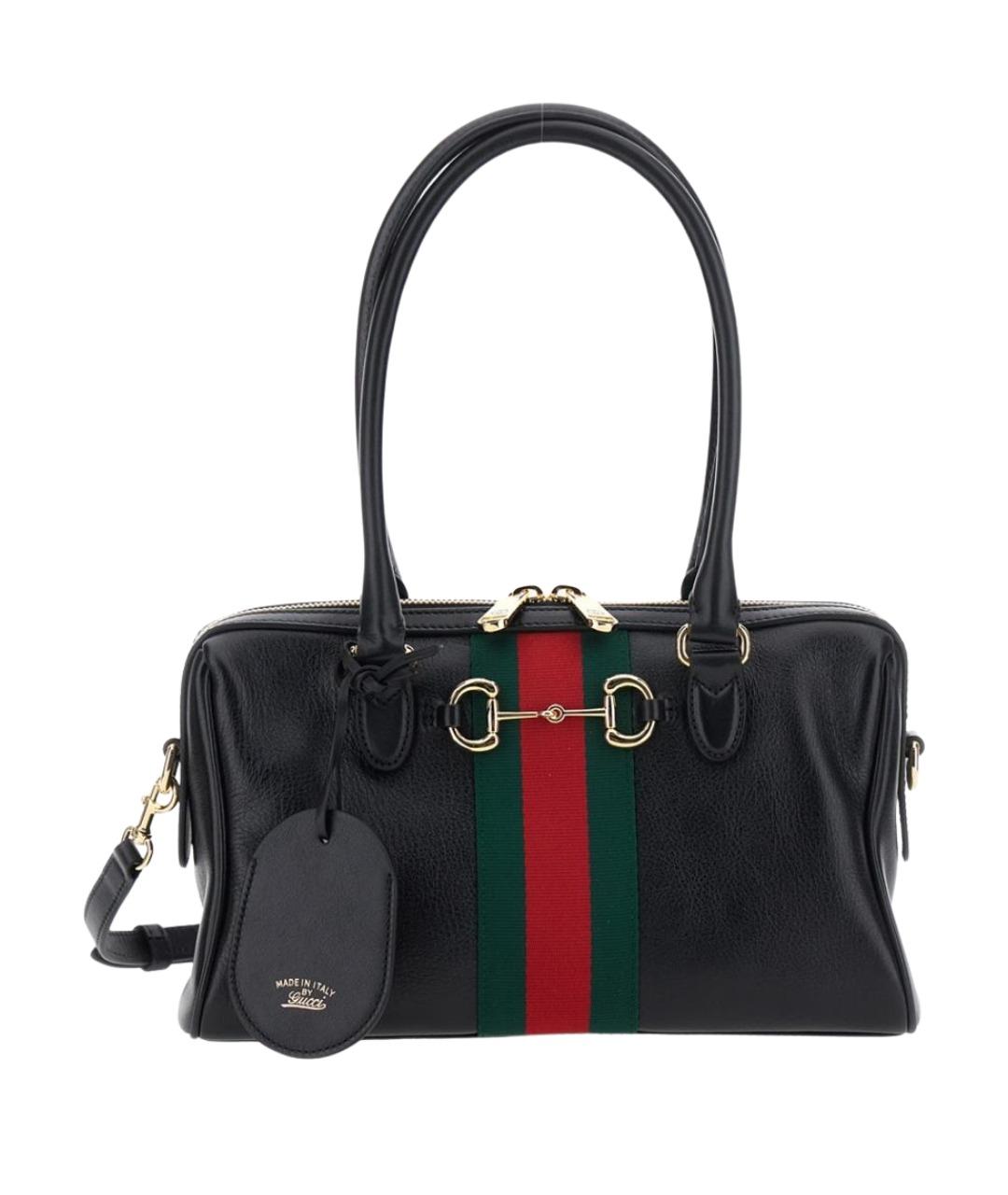 GUCCI Черная кожаная сумка через плечо, фото 1