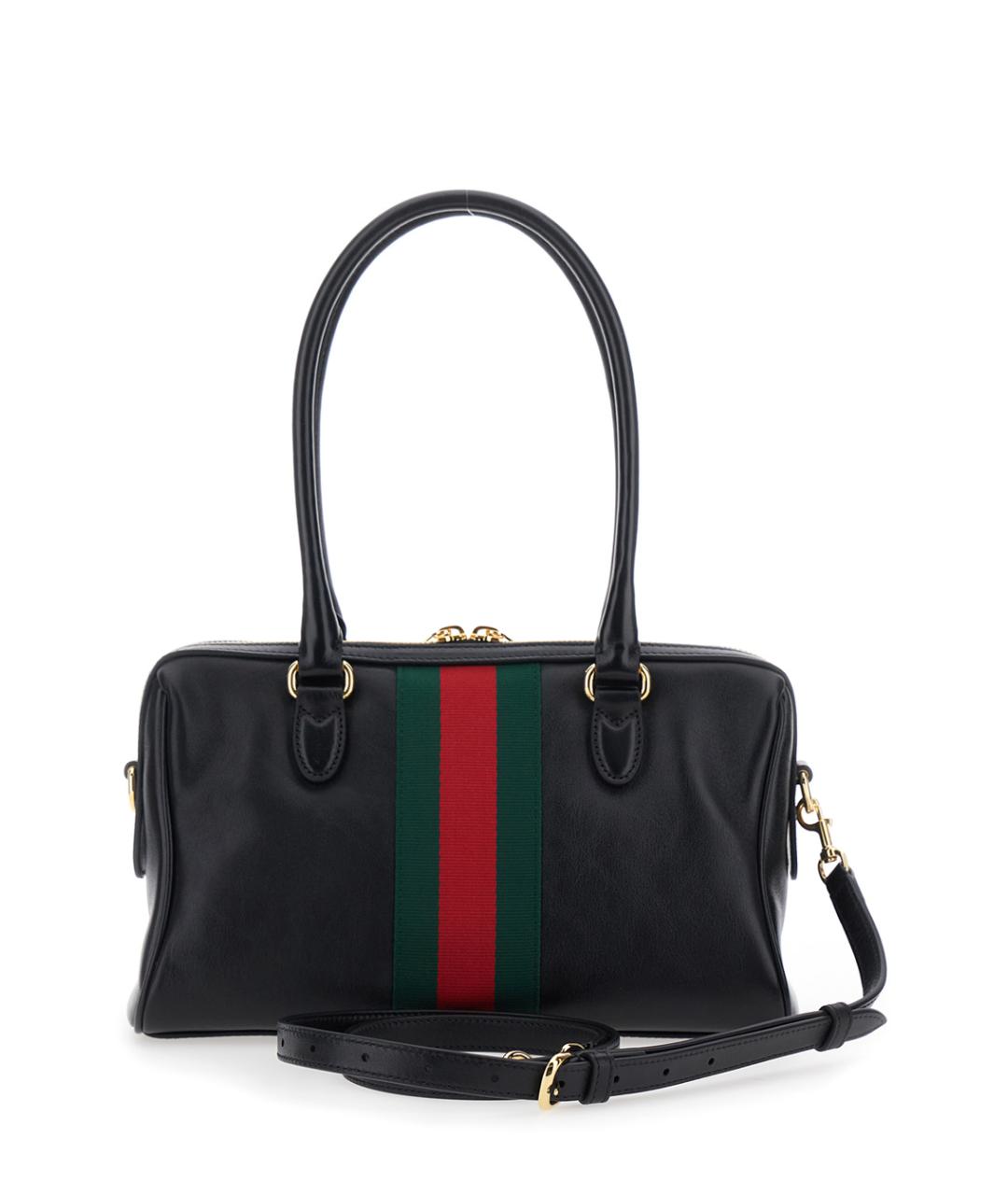 GUCCI Черная кожаная сумка через плечо, фото 2