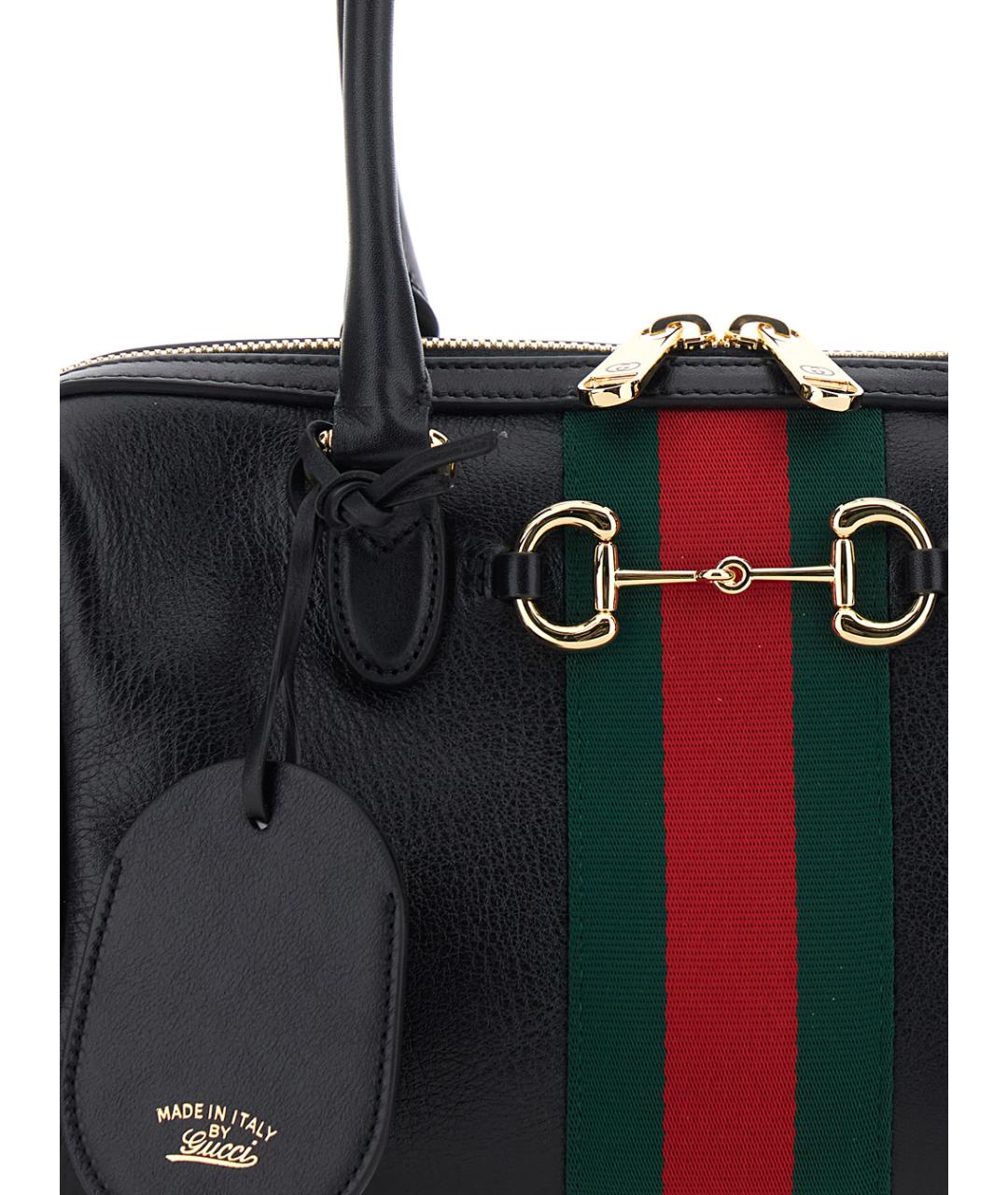 GUCCI Черная кожаная сумка через плечо, фото 3