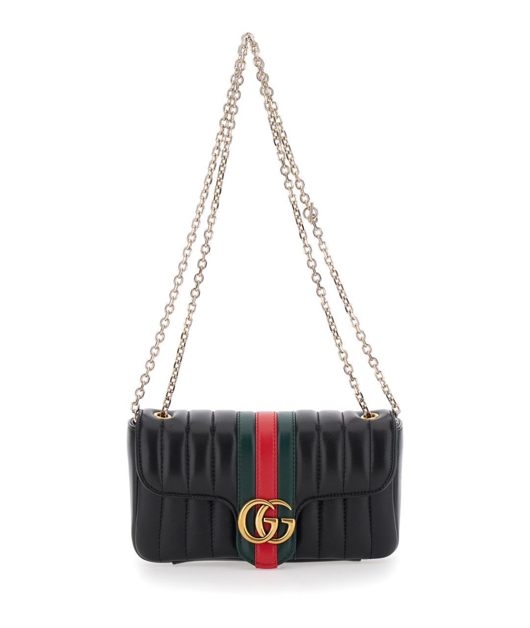 GUCCI Черная кожаная сумка через плечо, фото 4
