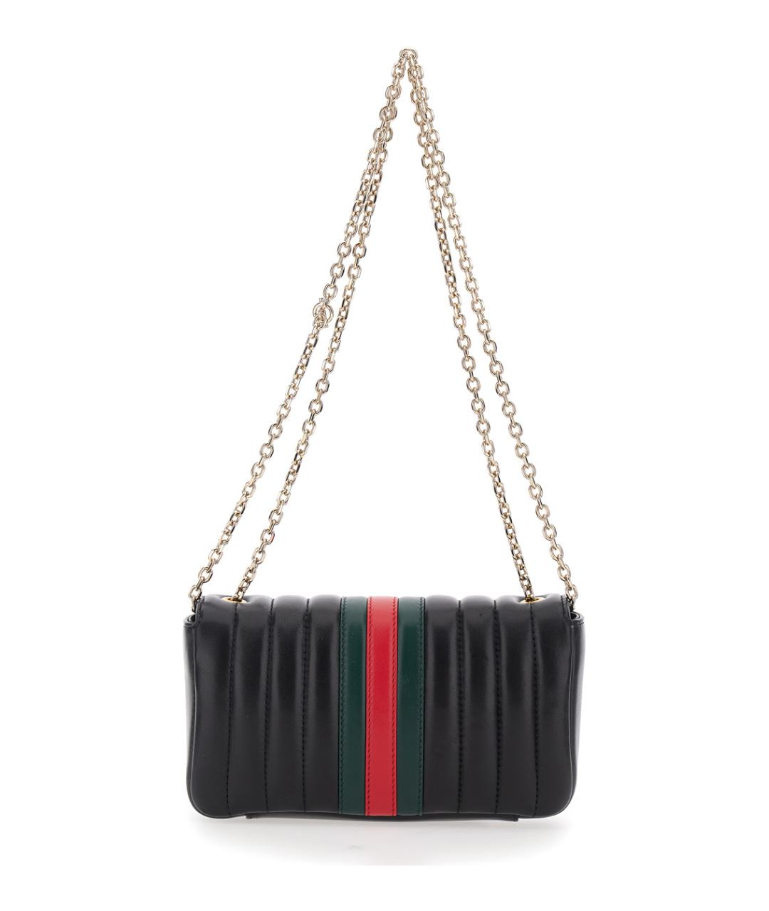 GUCCI Черная кожаная сумка через плечо, фото 2