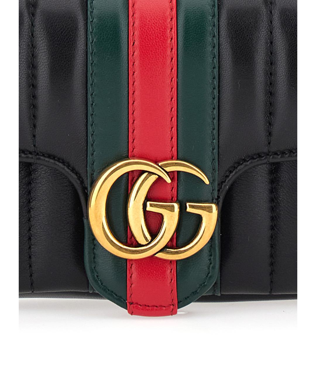 GUCCI Черная кожаная сумка через плечо, фото 3