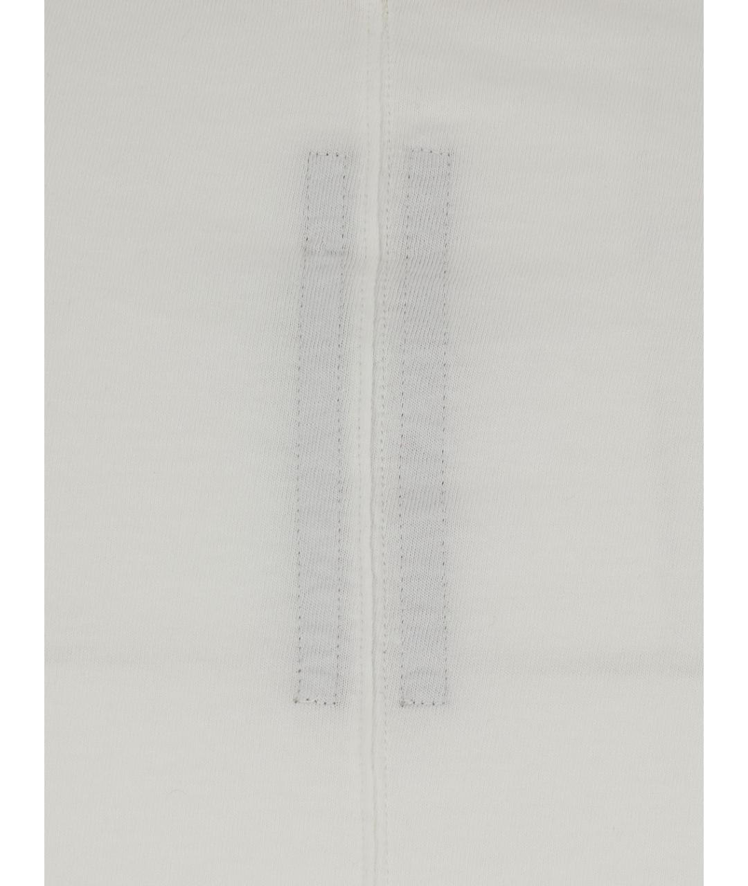 RICK OWENS Белая хлопковая футболка, фото 3
