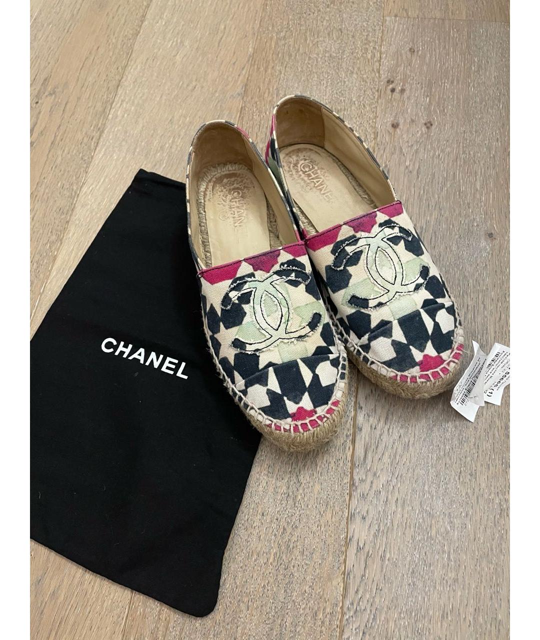 CHANEL PRE-OWNED Мульти текстильные эспадрильи, фото 6