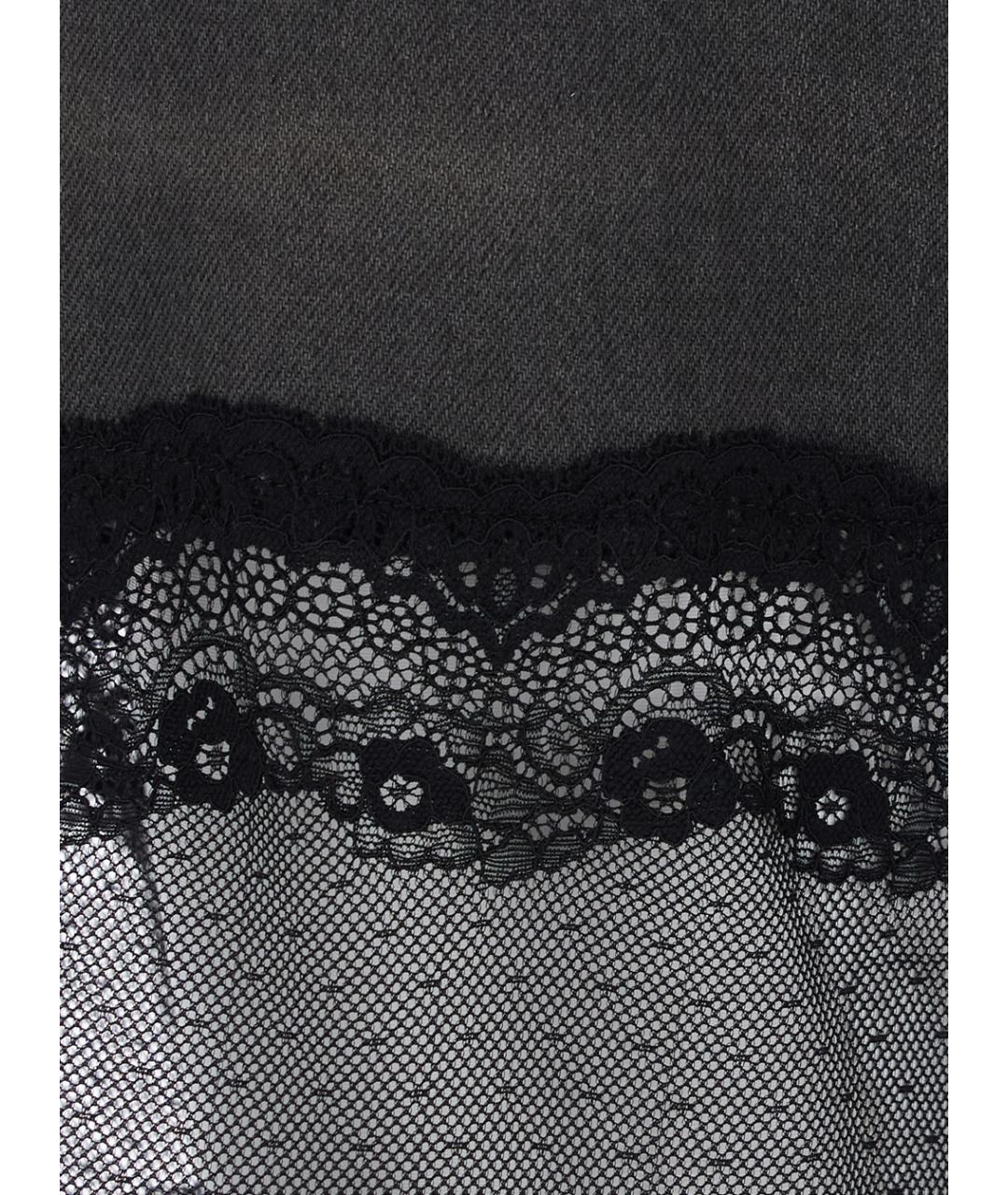 BLUMARINE Черные хлопковые прямые джинсы, фото 4