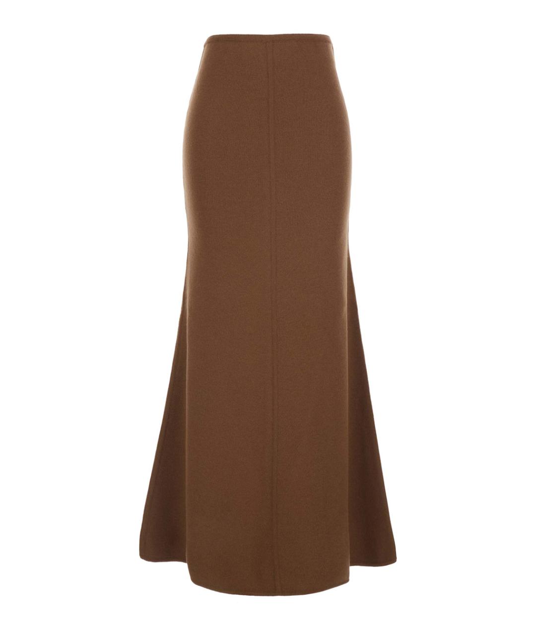 MAX MARA Бежевая шерстяная юбка миди, фото 1