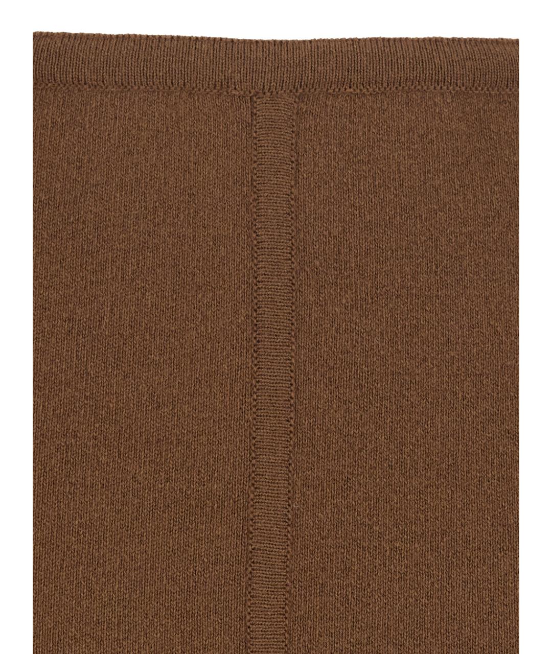 MAX MARA Бежевая шерстяная юбка миди, фото 3