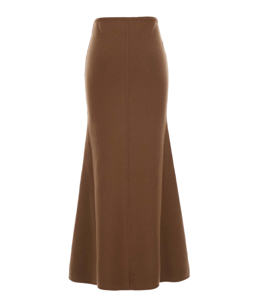 MAX MARA Бежевая шерстяная юбка миди, фото 2