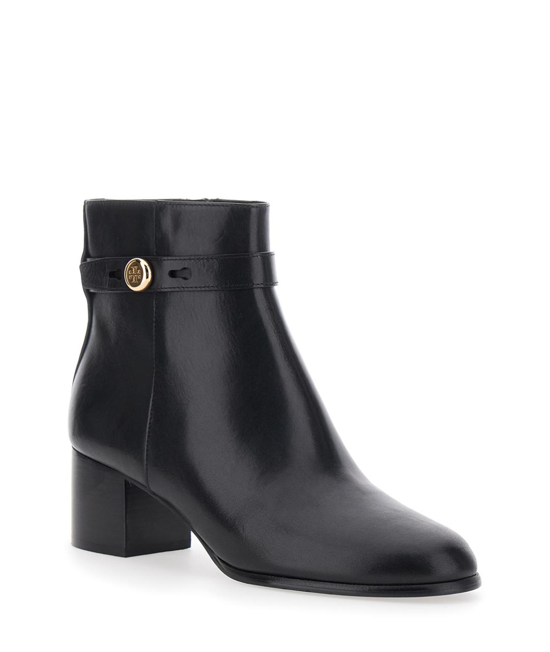 TORY BURCH Черные кожаные ботильоны, фото 2