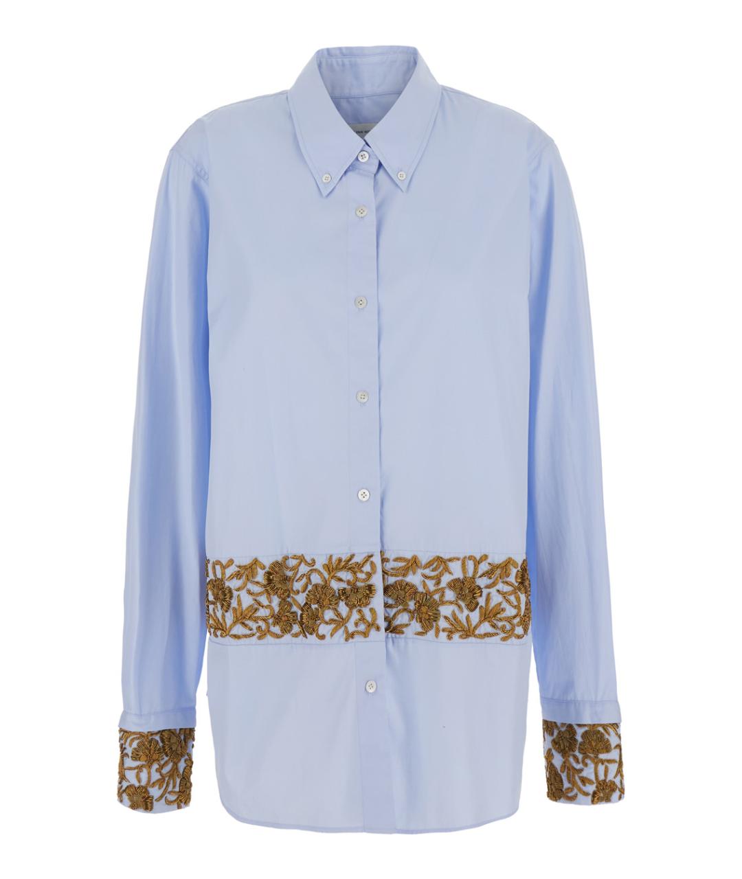 DRIES VAN NOTEN Голубая хлопковая рубашка, фото 1