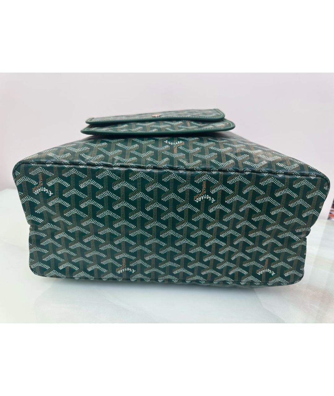 GOYARD Зеленая сумка тоут из канвы, фото 5
