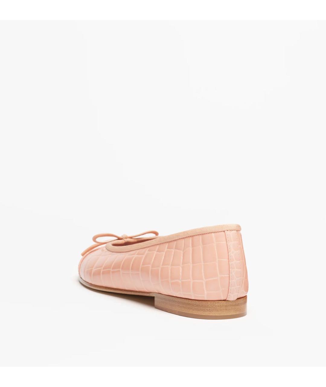 CHANEL Розовые балетки из лакированной кожи, фото 4