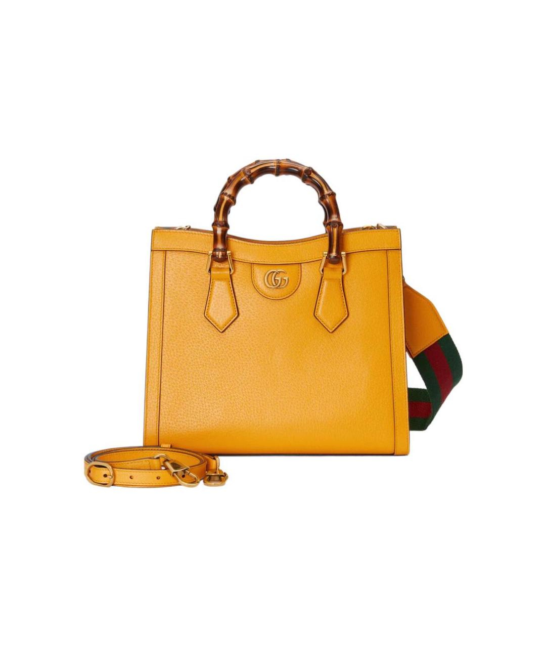 GUCCI Оранжевая кожаная сумка через плечо, фото 4