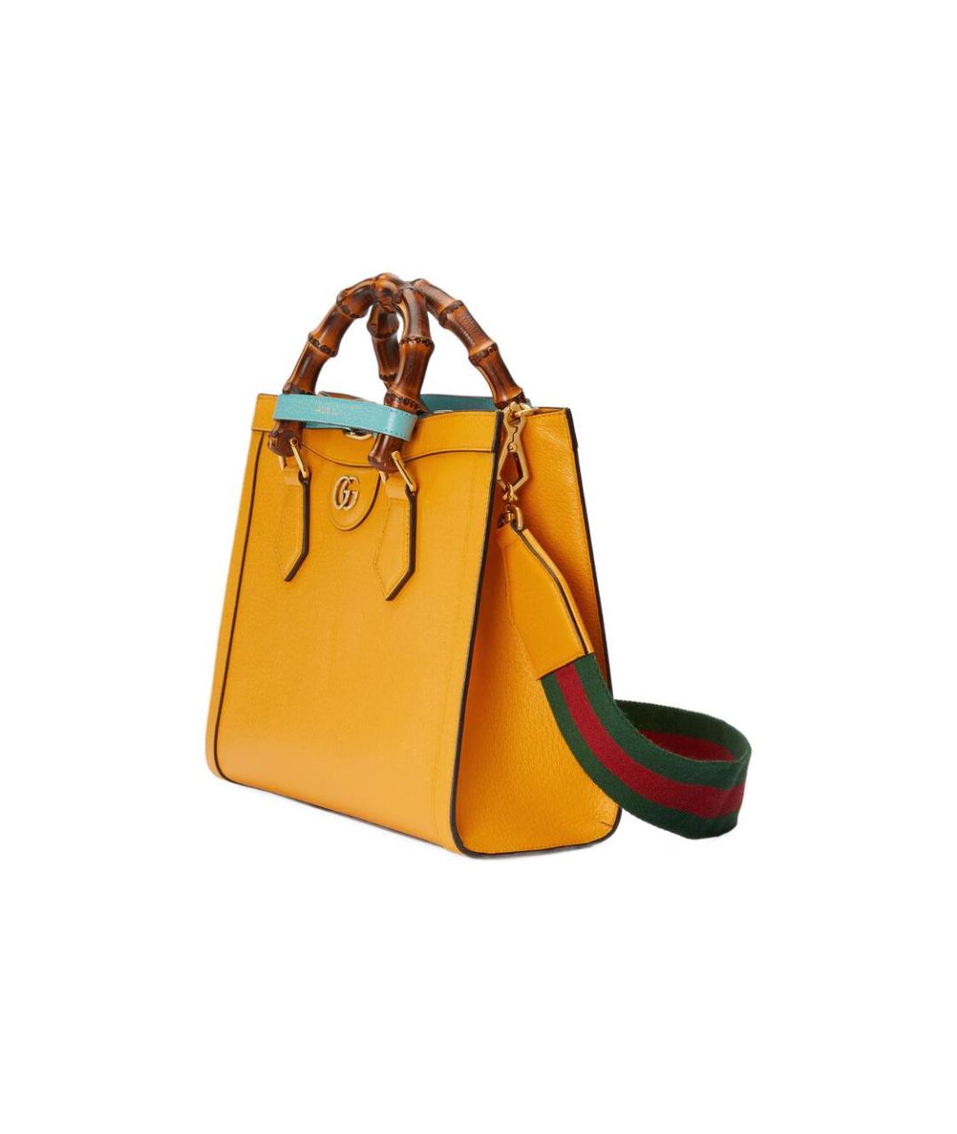 GUCCI Оранжевая кожаная сумка через плечо, фото 5