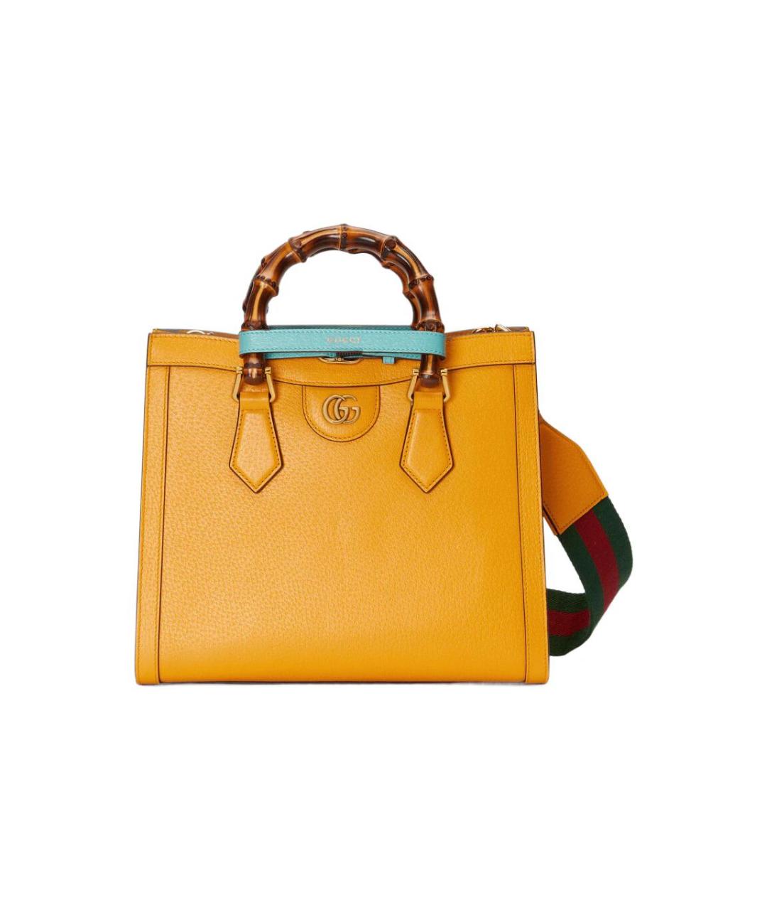 GUCCI Оранжевая кожаная сумка через плечо, фото 6