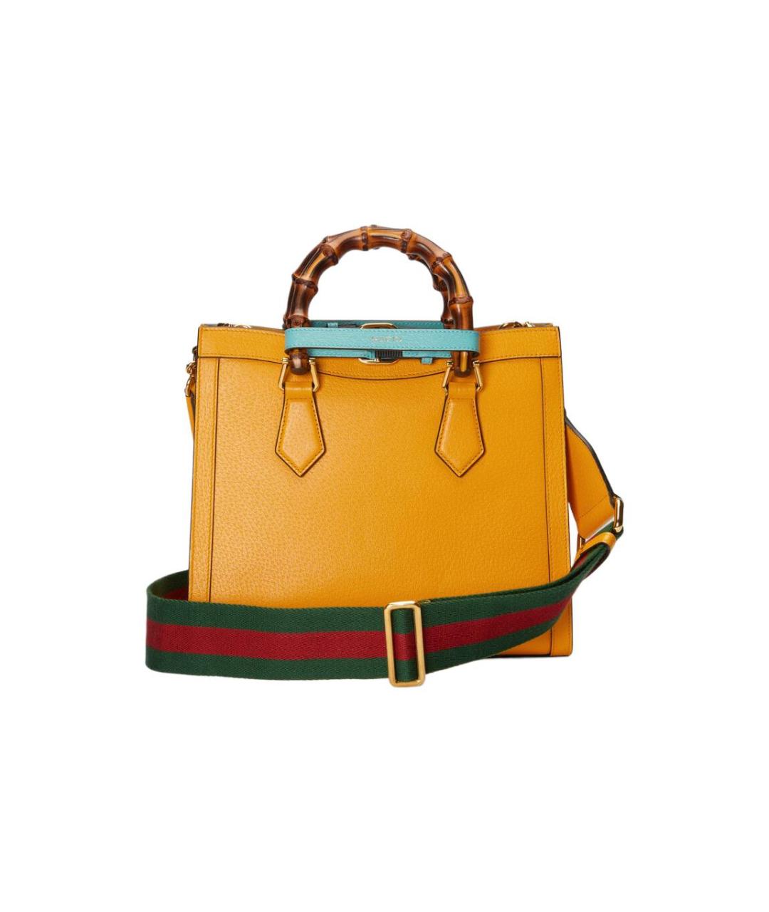 GUCCI Оранжевая кожаная сумка через плечо, фото 2