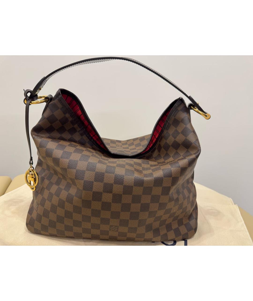 LOUIS VUITTON Коричневая сумка тоут из канвы, фото 2