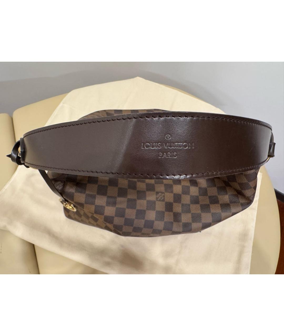 LOUIS VUITTON Коричневая сумка тоут из канвы, фото 3