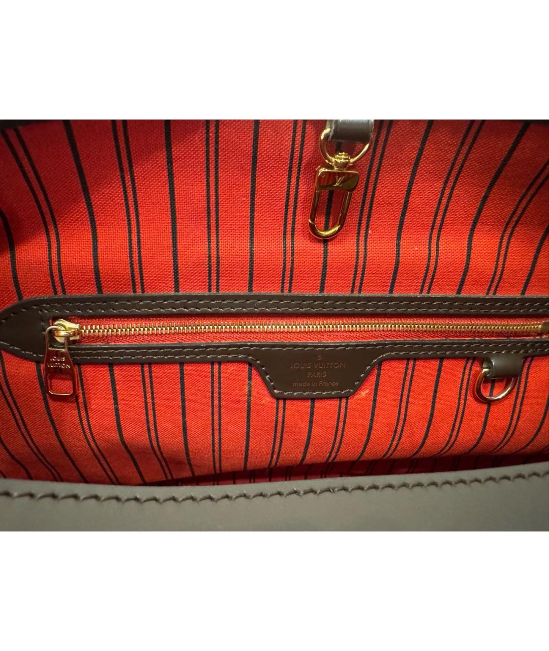 LOUIS VUITTON Коричневая сумка тоут из канвы, фото 6