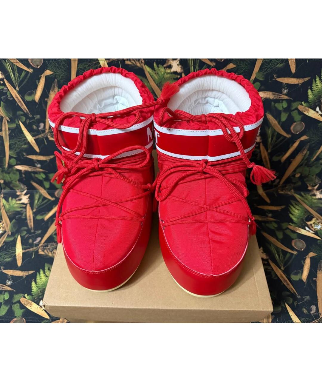 MOON BOOT Красные высокие ботинки, фото 2