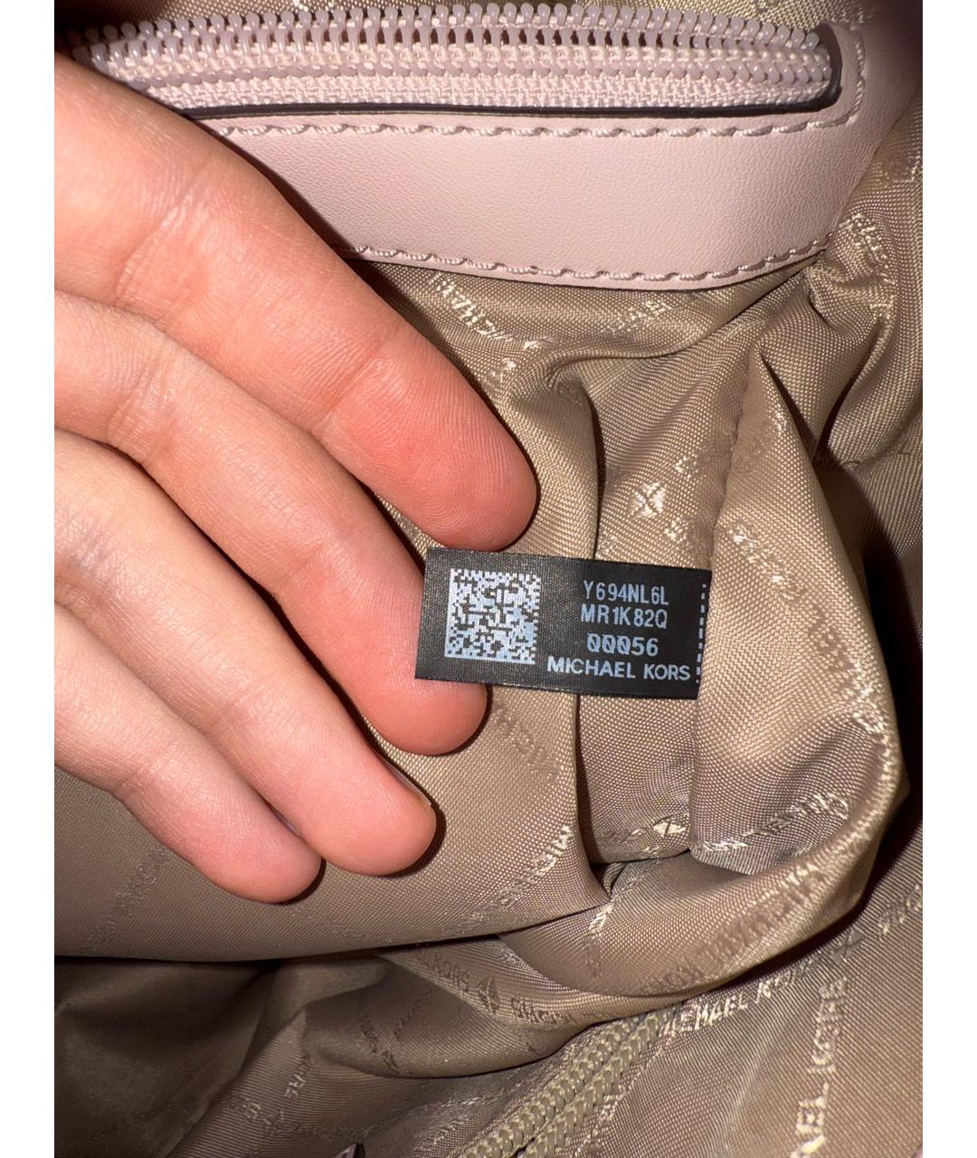 MICHAEL KORS Розовая сумка тоут из канвы, фото 4