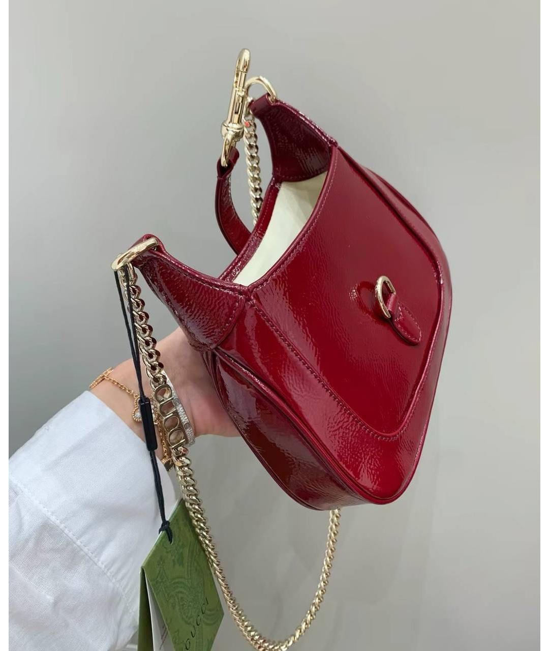 GUCCI Красная кожаная сумка через плечо, фото 3