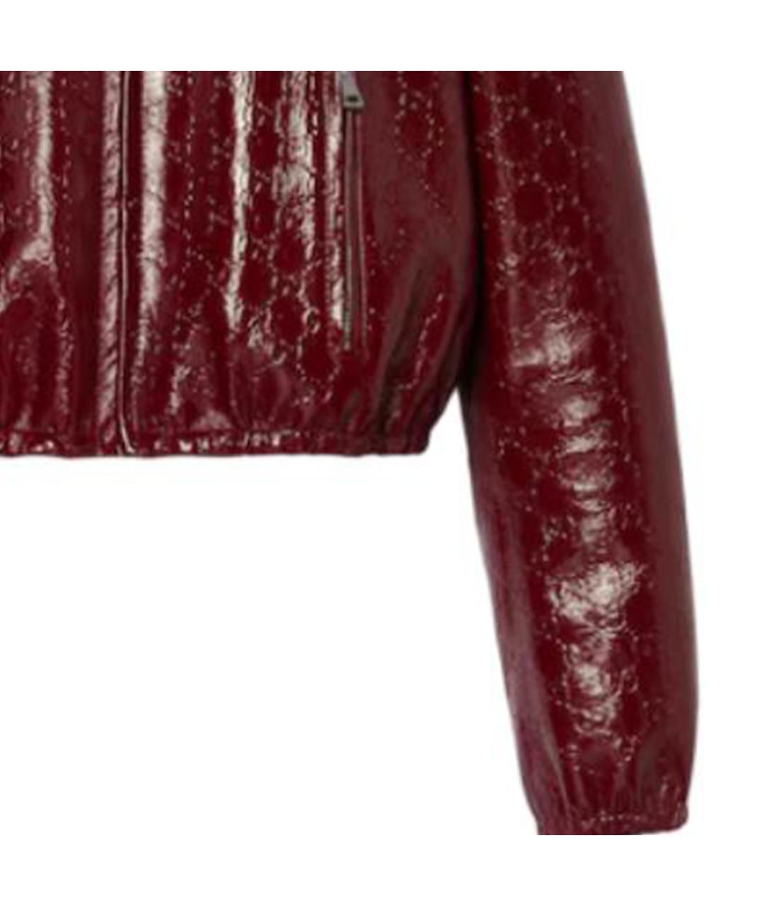 GUCCI Красная кожаная куртка, фото 5