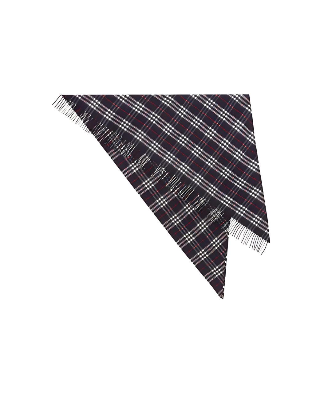 BURBERRY Черный кашемировый шарф, фото 4