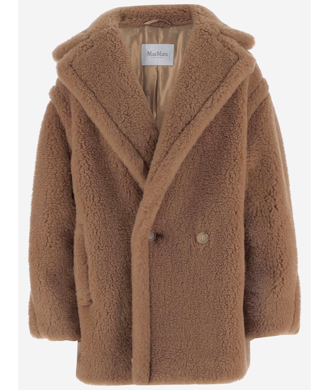 MAX MARA Бежевое шерстяное пальто, фото 4
