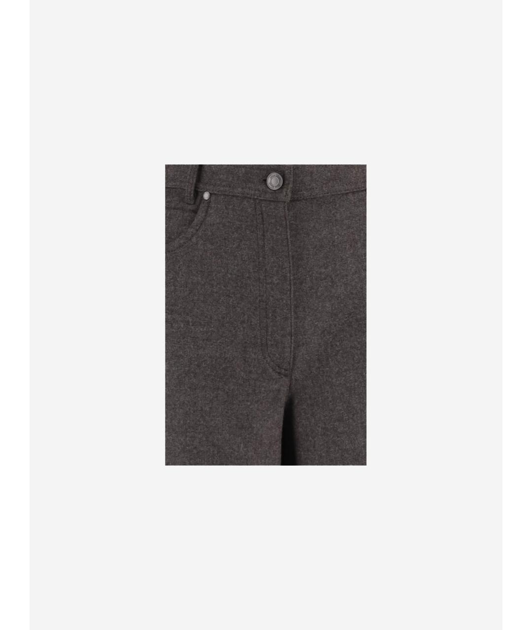 MAX MARA Мульти шерстяные брюки широкие, фото 3