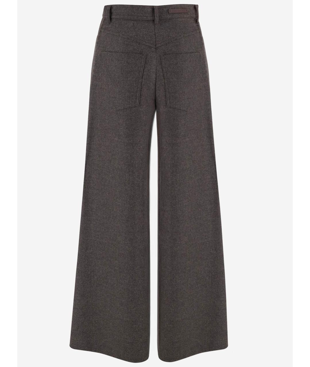MAX MARA Мульти шерстяные брюки широкие, фото 2