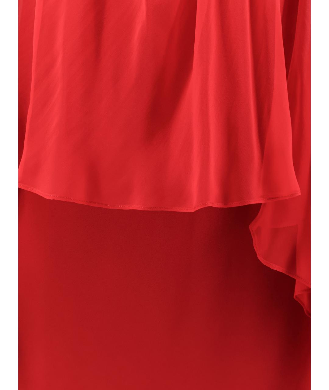 ALBERTA FERRETTI Красное вискозное платье, фото 3