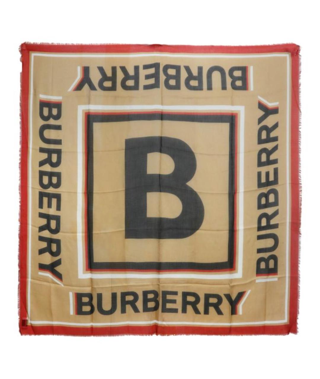 BURBERRY Коричневый шарф, фото 1