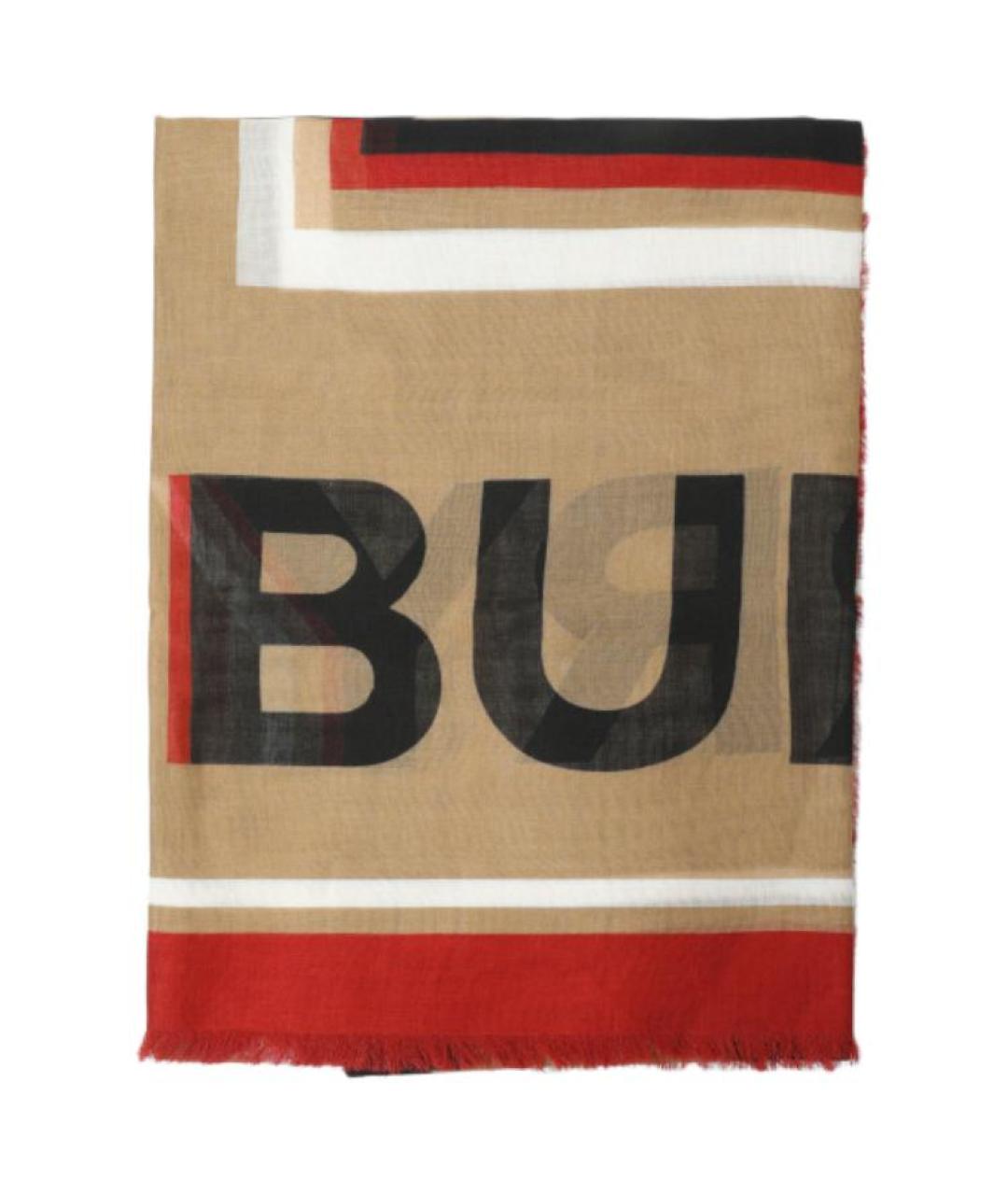 BURBERRY Коричневый шарф, фото 3