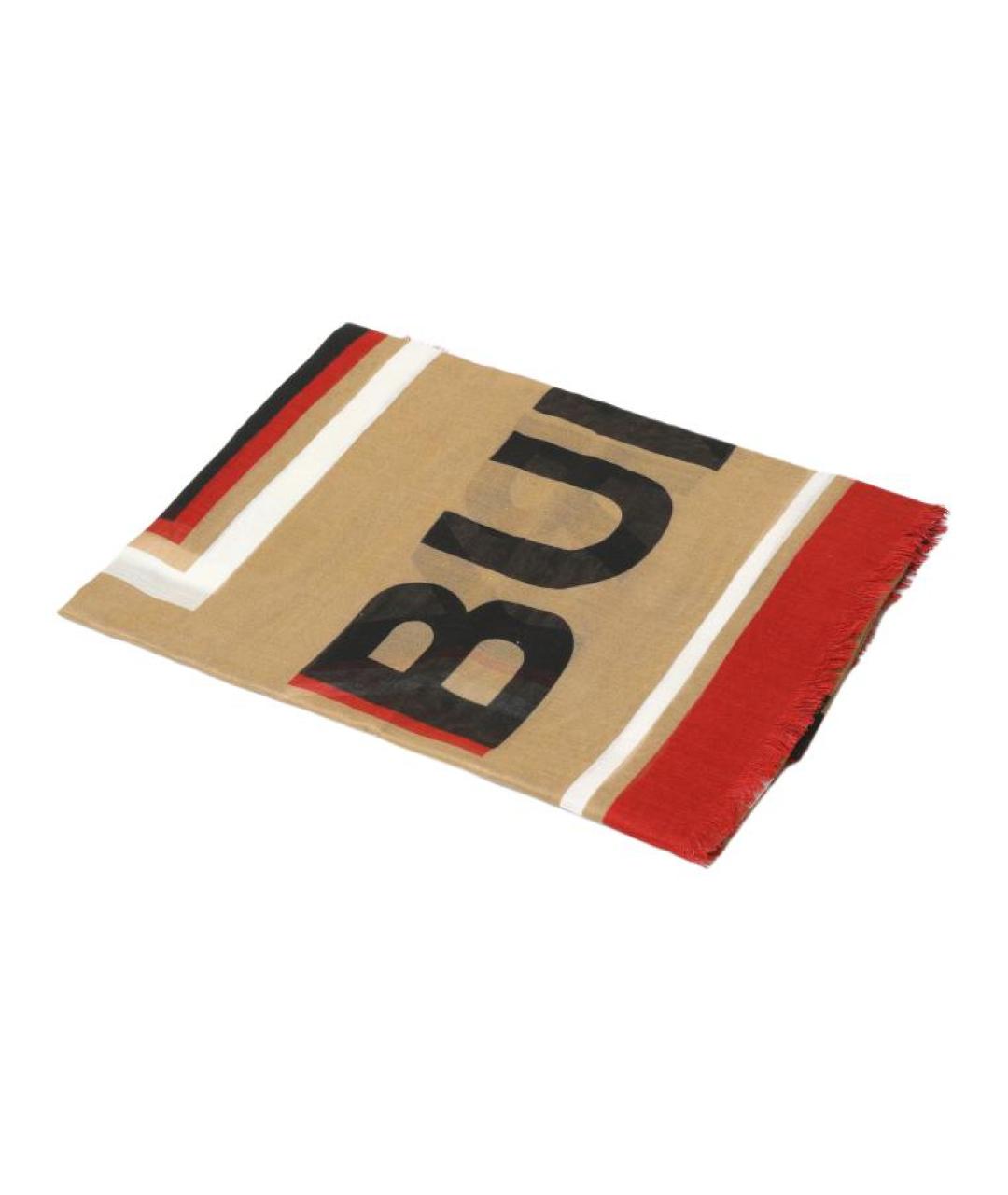 BURBERRY Коричневый шарф, фото 2