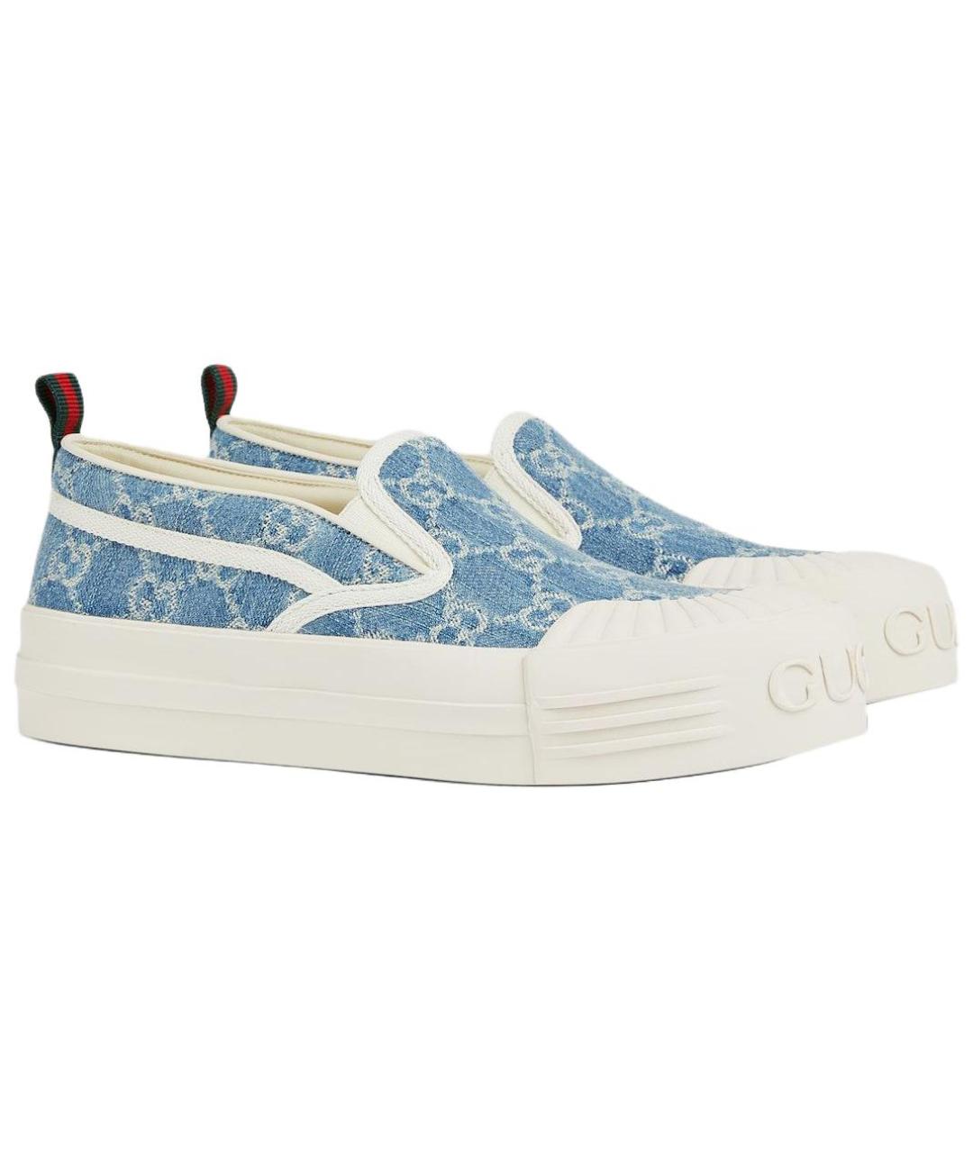 GUCCI Голубые кроссовки, фото 3