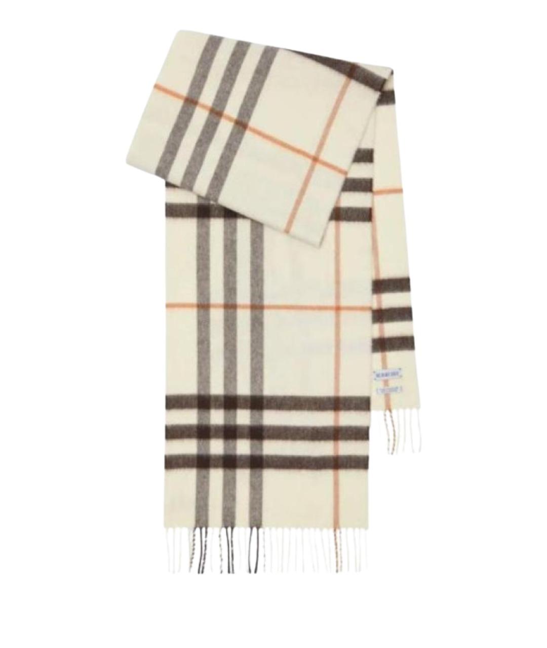 BURBERRY Бежевый кашемировый шарф, фото 2